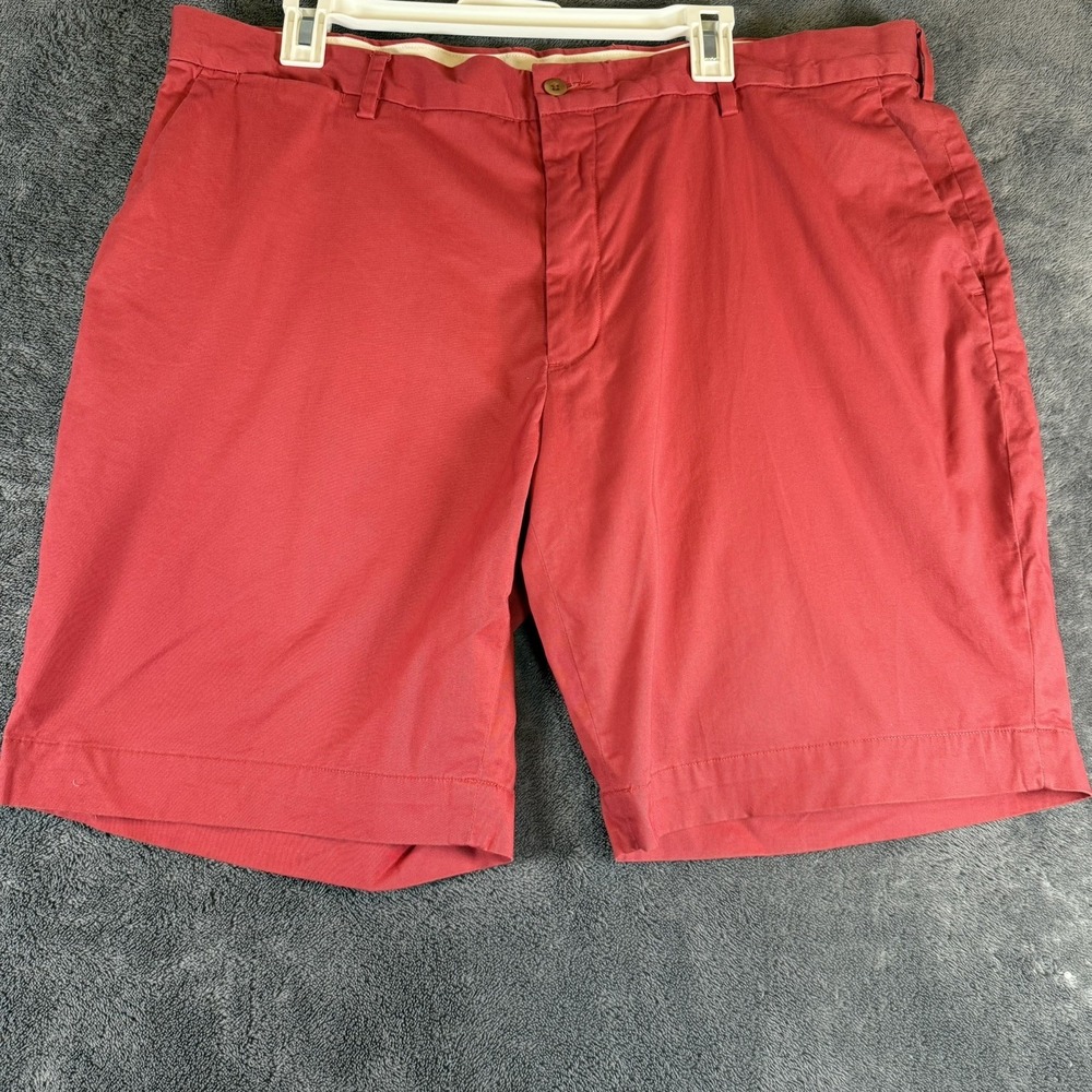 Polo Ralph Lauren Mens Chino Shorts 40 Coral Red Flat Front Classic Fit